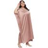 imageWomen Long Embroidered Dubai Kaftan Satin Silk Maxi Dress Plus Size Embroidery African Caftan for Wedding PartyWithered Rose