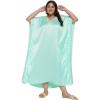 imageWomen Long Embroidered Dubai Kaftan Satin Silk Maxi Dress Plus Size Embroidery African Caftan for Wedding PartyIce Green