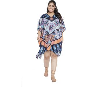 imageOussum African Dashiki Caftan Tunic Tops Kimono Dress Summer Evening Plus Size Kaftan CoverUp for WomenBlack Floral Caftan01