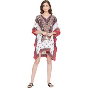 imageOussum African Dashiki Caftan Tunic Tops Kimono Dress Summer Evening Plus Size Kaftan CoverUp for WomenMulticolor