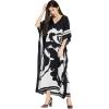 imageCaftan for Women Plus Size Black And White Kaftan Beach Swimsuit Cover Up Maxi House DressesBlack  White