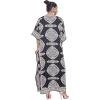 imageCaftan for Women Plus Size Black And White Kaftan Beach Swimsuit Cover Up Maxi House DressesBlack