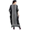 imageCaftan for Women Plus Size Black And White Kaftan Beach Swimsuit Cover Up Maxi House DressesBlack and White