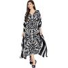 imageOussum Women Kaftan Plus Size Polyester Summer Caftan Cover Ups Maxi House DressBlack Casual