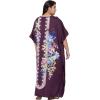 imageOussum Women Kaftan Plus Size Polyester Summer Caftan Cover Ups Maxi House DressBlack Tribal