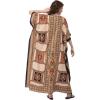 imageOussum Women Kaftan Plus Size Polyester Summer Caftan Cover Ups Maxi House DressGold