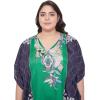 imageOussum Women Kaftan Plus Size Polyester Summer Caftan Cover Ups Maxi House DressGreen Long Kaftan