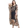 imageOussum Women Kaftan Plus Size Polyester Summer Caftan Cover Ups Maxi House DressMulticolor