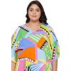 imageOussum Women Kaftan Plus Size Polyester Summer Caftan Cover Ups Maxi House DressMulticolor Geometric