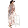 imageOussum Women Kaftan Plus Size Polyester Summer Caftan Cover Ups Maxi House DressMulticolor Kaftan