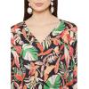 imageOussum Women Kaftan Plus Size Polyester Summer Caftan Cover Ups Maxi House DressMulticolor Leaf Print