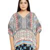imageOussum Women Kaftan Plus Size Polyester Summer Caftan Cover Ups Maxi House DressMulticolor Paisley Kaftan