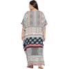 imageOussum Women Kaftan Plus Size Polyester Summer Caftan Cover Ups Maxi House DressMulticolor Paisley Kaftan