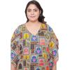 imageOussum Women Kaftan Plus Size Polyester Summer Caftan Cover Ups Maxi House DressMulticolor Plus Size Caftan