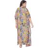 imageOussum Women Kaftan Plus Size Polyester Summer Caftan Cover Ups Maxi House DressMulticolor Plus Size Caftan