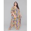 imageOussum Women Kaftan Plus Size Polyester Summer Caftan Cover Ups Maxi House DressMulticolor Plus Size Caftan