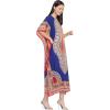 imageOussum Women Kaftan Plus Size Polyester Summer Caftan Cover Ups Maxi House DressMulticolor Red Dashiki Maxi Kaftan