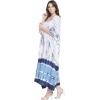 imageOussum Women Kaftan Plus Size Polyester Summer Caftan Cover Ups Maxi House DressWhite