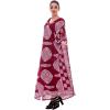 imageOussum Women Kaftan Plus Size Polyester Summer Caftan Cover Ups Maxi House DressWine