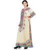 imagePlus Size Kaftan Dress Tunic Long Maxi Kimono Caftan Gown Nightdress Beach Party Casual DressBeige