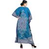 imagePlus Size Kaftan Dress Tunic Long Maxi Kimono Caftan Gown Nightdress Beach Party Casual DressBlue