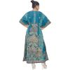 imagePlus Size Kaftan Dress Tunic Long Maxi Kimono Caftan Gown Nightdress Beach Party Casual DressTurquoise Blue
