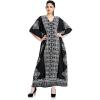 imageCaftan for Women Plus Size Black And White Kaftan Beach Swimsuit Cover Up Maxi House DressesBlack and White