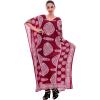 imageOussum Women Kaftan Plus Size Polyester Summer Caftan Cover Ups Maxi House DressWine