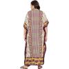 imageOussum Plus Size Kaftan for Women Polyester Summer Caftan Swimwear Cover Ups Maxi Beach DressBeige Floral Pattern