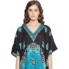 imageOussum Plus Size Kaftan for Women Polyester Summer Caftan Swimwear Cover Ups Maxi Beach DressBlack  Turquoise