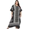 imageOussum Plus Size Kaftan for Women Polyester Summer Caftan Swimwear Cover Ups Maxi Beach DressBlack