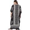 imageOussum Plus Size Kaftan for Women Polyester Summer Caftan Swimwear Cover Ups Maxi Beach DressBlack