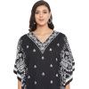 imageOussum Plus Size Kaftan for Women Polyester Summer Caftan Swimwear Cover Ups Maxi Beach DressBlack Paisley