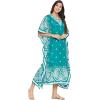 imageOussum Plus Size Kaftan for Women Polyester Summer Caftan Swimwear Cover Ups Maxi Beach DressGreen Paisley Kaftan