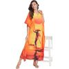 imageOussum Plus Size Kaftan for Women Polyester Summer Caftan Swimwear Cover Ups Maxi Beach DressMulticolor  Yellow
