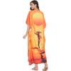 imageOussum Plus Size Kaftan for Women Polyester Summer Caftan Swimwear Cover Ups Maxi Beach DressMulticolor  Yellow