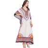 imageOussum Plus Size Kaftan for Women Polyester Summer Caftan Swimwear Cover Ups Maxi Beach DressMulticolor