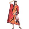 imageOussum Plus Size Kaftan for Women Polyester Summer Caftan Swimwear Cover Ups Maxi Beach DressMulticolor Kaftan