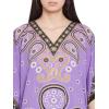 imageOussum Plus Size Kaftan for Women Polyester Summer Caftan Swimwear Cover Ups Maxi Beach DressMulticolor Purple Paisley Maxi Kaftan