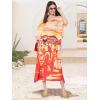 imageOussum Plus Size Kaftan for Women Polyester Summer Caftan Swimwear Cover Ups Maxi Beach DressMulticolor Tribal