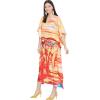 imageOussum Plus Size Kaftan for Women Polyester Summer Caftan Swimwear Cover Ups Maxi Beach DressMulticolor Tribal