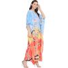 imageOussum Plus Size Kaftan for Women Polyester Summer Caftan Swimwear Cover Ups Maxi Beach DressMulticolor Tribal Caftan