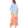 imageOussum Plus Size Kaftan for Women Polyester Summer Caftan Swimwear Cover Ups Maxi Beach DressMulticolor Tribal Caftan