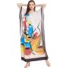imageOussum Plus Size Kaftan for Women Polyester Summer Caftan Swimwear Cover Ups Maxi Beach DressMulticolor Tribal Print