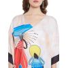 imageOussum Plus Size Kaftan for Women Polyester Summer Caftan Swimwear Cover Ups Maxi Beach DressMulticolor Tribal Print