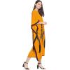 imageOussum Plus Size Kaftan for Women Polyester Summer Caftan Swimwear Cover Ups Maxi Beach DressMulticolor Yellow Lady  Tribal Printed Maxi Kaftan