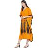 imageOussum Plus Size Kaftan for Women Polyester Summer Caftan Swimwear Cover Ups Maxi Beach DressMulticolor Yellow Lady  Tribal Printed Maxi Kaftan