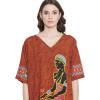 imageOussum Plus Size Kaftan for Women Polyester Summer Caftan Swimwear Cover Ups Maxi Beach DressOrange
