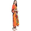 imageOussum Plus Size Kaftan for Women Polyester Summer Caftan Swimwear Cover Ups Maxi Beach DressOrange Lady  Tribal Printed Maxi Kaftan