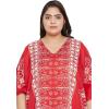 imageOussum Plus Size Kaftan for Women Polyester Summer Caftan Swimwear Cover Ups Maxi Beach DressPeach Paisley Kaftan Coverup